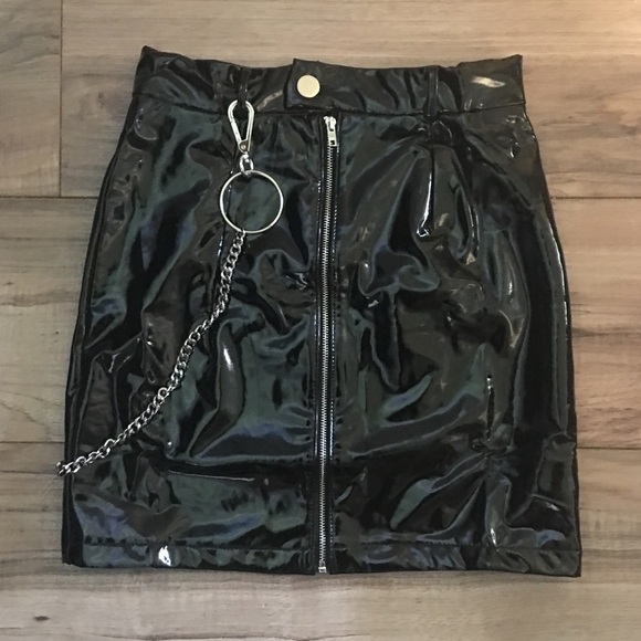 Hera Collection Dresses & Skirts - Black Latex Mini Skirt  NWT